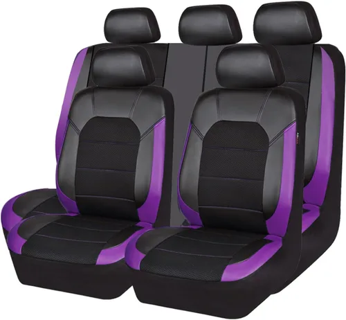 Miniatura 13 de Car Pass - Fundas universales de cuero para asiento de automóvil deportivas que se adaptan a la mayoría de automóviles, SUV, camiones y camionetas