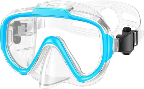 Miniatura 11 de Gafas de natación para adultos y niños, gafas de natación antivaho con cubierta para la nariz, sin fugas, máscara de buceo de esnórquel transparente