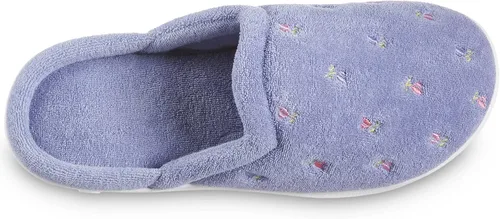 Miniatura 5 de isotoner Pantuflas de rizo para mujer con espuma viscoelástica para mayor comodidad en interiores y exteriores