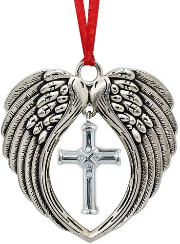 Miniatura 7 de JUPPE Regalos conmemorativos, regalos de condolencias por la pérdida de un padre amado, madre, alas de ángel, adorno de Navidad, decoración de un Un