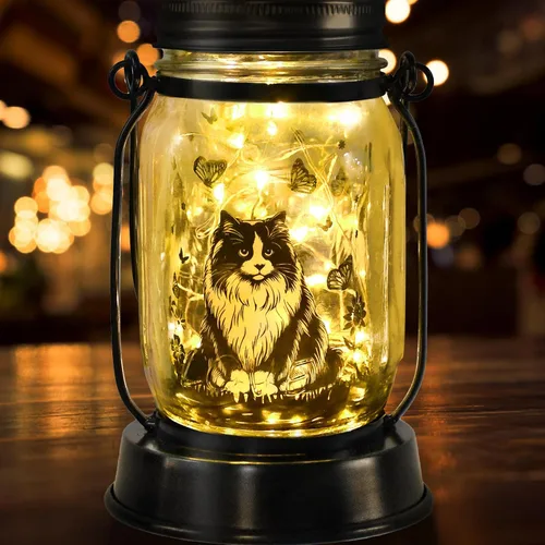 Miniatura 34 de Farol solar de Chihuahua, regalo para mujeres, hombres, mamá, cumpleaños, amantes de perro Chihuahua, luz conmemorativa pérdida de mascotas
