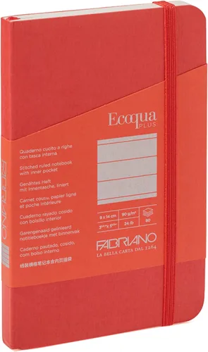 Miniatura 11 de Fabriano Ecoqua Plus - Cuaderno encuadernado con puntadas, 3.5 x 5.5 pulgadas, punteado, negro