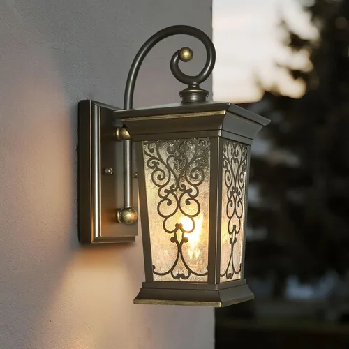 Miniatura 8 de ALVIME - Lámparas de pared para exteriores, accesorios de iluminación exterior de bronce aceitado de 14 pulgadas, luces impermeables