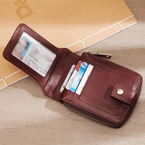 Miniatura 6 de Cartera para hombre E04, Café, Vintage