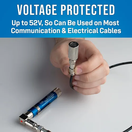 Miniatura 4 de Jonard PT-300 - Probador de continuidad de bolsillo con cable coaxial y cable de seguimiento con protección contra voltaje y tonos con pitido