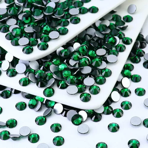 Miniatura 21 de 1440 piezas de diamantes de imitación SS20 de cristal de vidrio con parte posterior plana, gemas de cristal redondas de parte posterior plana