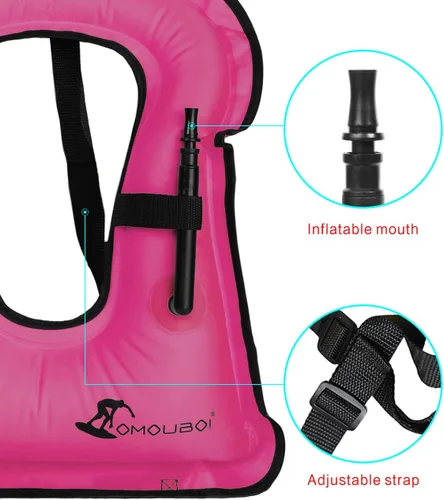 Miniatura 3 de Chaleco de esnórquel para adultos, chaleco de natación inflable para mujeres/hombres, chalecos de natación para kayak, remo, pesca, surf, esnórquel