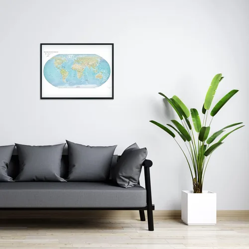 Miniatura 4 de HISTORIX Póster de mapa del mundo 2021, póster de mapa del mundo de 18 x 24 pulgadas, arte de pared de mapa del mundo, póster grande de mapa