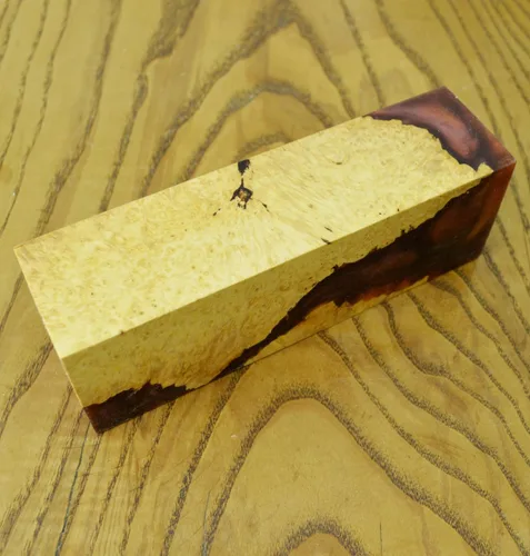 Miniatura 4 de Cuchillos estabilizados de madera de madera BURL que giran los cuchillos de hoja en blanco (#389)