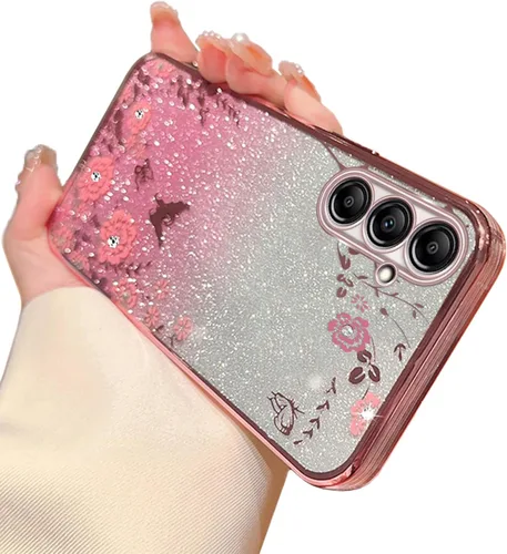 Miniatura 16 de Funda para Note 10, Galaxy Note 10 para mujer, cambio gradual con purpurina, cristal suave, TPU elegante, mariposa, floral, corazón, transparente