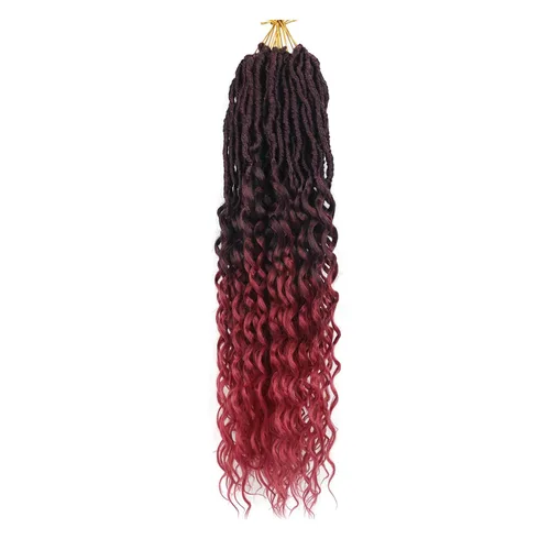 Miniatura 53 de Cabello de ganchillo para mujeres negras Goddess Locs de 14 pulgadas 8 paquetes 613 Locs falsos suaves preenganchados trenzas de ganchillo cabello