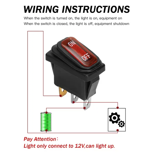 Miniatura 6 de GREHUA Interruptor de encendido y apagado para scooter eléctrico Razor MX350 E300 E100 E200 E325 RX200 eSpark Crazy Cart Dune Buggy Dirt Quad 500