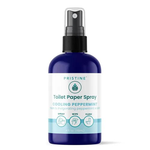 Spray de papel higiénico PRISTINE - Como se ve en Shark Tank, toallitas de limpieza personal más naturales y alternativa a las toallitas húmedas