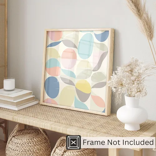 Miniatura 3 de Ethan Taylor Abstract Wall Art Prints Unframed Square Posters 'Retro 70s Hippie Groovy Pattern II' Retro Home Décor for Living Room, Bedroom
