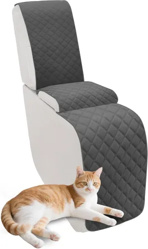 Miniatura 10 de Fundas para sofá modular reclinable, de terciopelo en forma de L, funda de consola central para perros y mascotas, lavable antideslizante, 1 funda