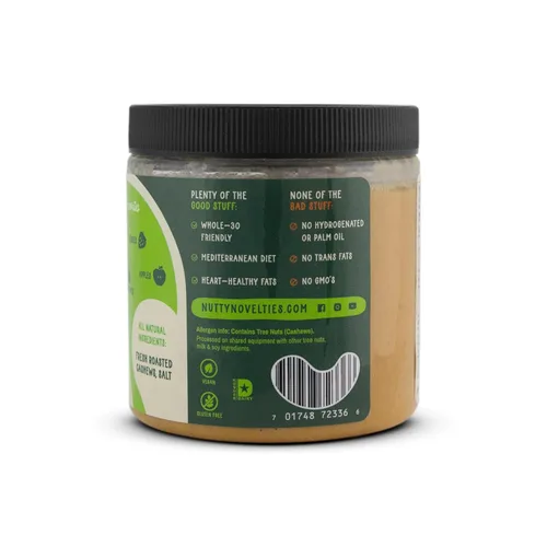 Miniatura 3 de Nutty Novelties Mantequilla de anacardo - Ingredientes totalmente naturales, de origen responsable, sin azúcar añadida, sin colesterol ni