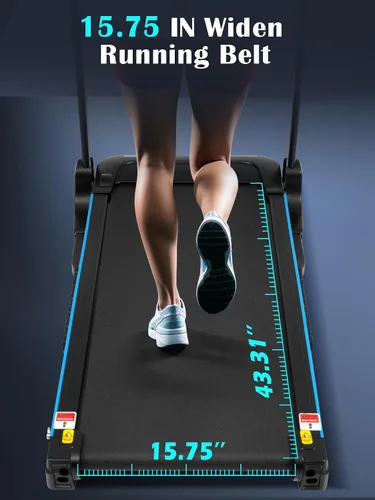 Miniatura 7 de Merax Cinta de correr inclinada: cinta de correr 4 en 1 con inclinación 6%, cinturón de 7 capas de capacidad de 350 libras, cintas de correr