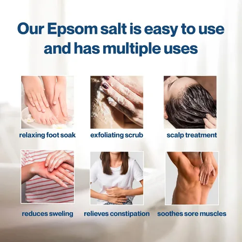 Miniatura 3 de Sal de Epsom Sulfato de Magnesio Premium Natural OMRI Baño sin perfume y sal de remojo para el cuidado de la piel fabricación de jabón