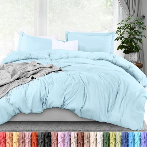 Miniatura 18 de Utopia Bedding Juego de funda de edredón tamaño individual - 2 piezas con cierre de cremallera - 1 funda de edredón 68X90 pulgadas y 1 funda de Beige