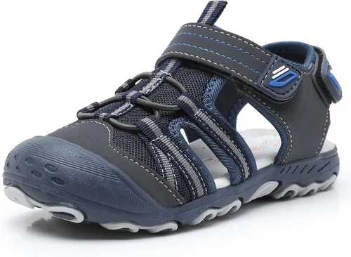 Ahannie Sandalias deportivas para niños y niñas, sandalias de playa con punta cerrada, zapatos de verano para niños pequeños