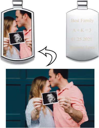 Miniatura 5 de Jovivi Llaveros personalizados personalizados con foto de doble cara, impresión a todo color, aleación de texto, imagen, llavero para hombres