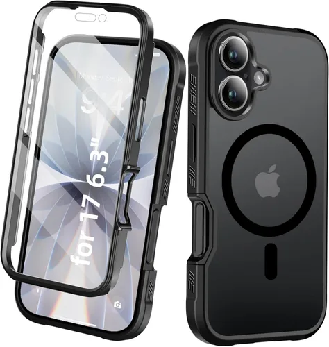 Miniatura 22 de Funda para iPhone 15 de cuerpo completo, protector de pantalla integrado, con protector de lente de cámara, [antiamarilleamiento], funda protectora