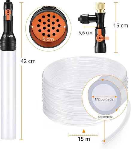 Miniatura 6 de enomol Aspiradora de grava para acuario, cambiador de agua, herramientas de limpieza de peceras, bomba rápida universal de sifón, cambio de agua