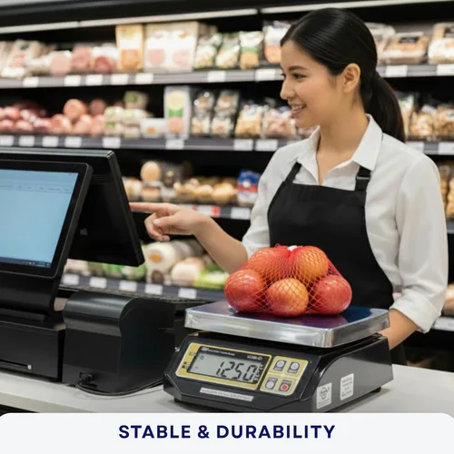 Miniatura 7 de Aquos Báscula digital de alimentos – Serie SI Clase III Legal para Control de Porciones Comerciales, báscula de cocina de acero inoxidable de doble