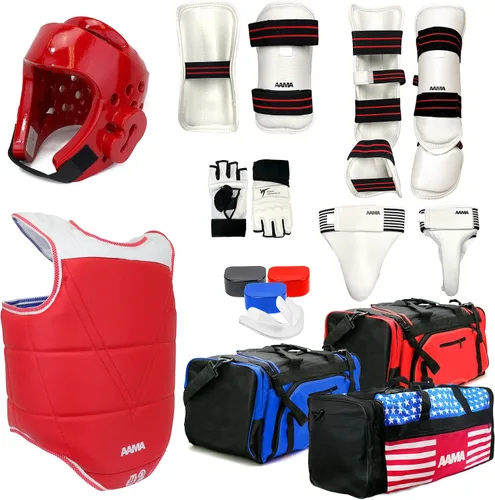Miniatura 2 de AAMA Juego completo de equipos de protección de combate de Taekwondo - Personalizable