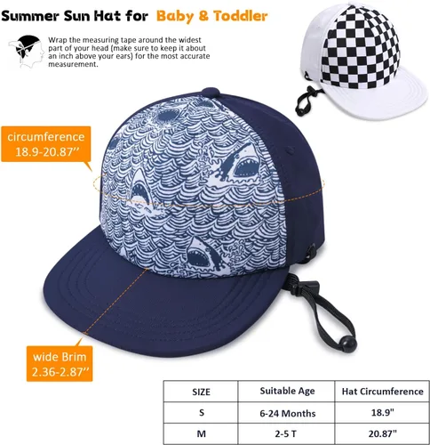 Miniatura 26 de Sombrero de béisbol para niños, sombrero de protección solar para niños pequeños, sombreros de algodón, sombrero de sol para bebés, niñas y niños
