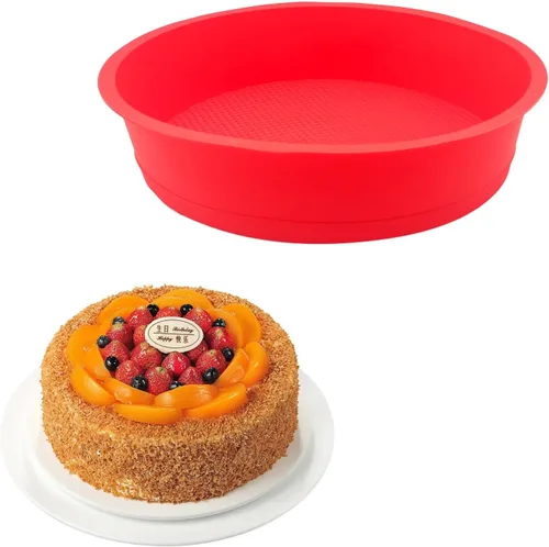 Miniatura 10 de 3 moldes de silicona en forma de corazón, moldes antiadherentes de silicona para tartas de 3 capas para hornear, moldes para tartas de queso