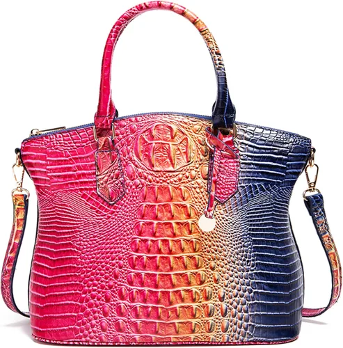 Miniatura 26 de Makcr Joacbv Bolso Satchel para Mujer Bolso Bandolera Largo Elegante Bolso Tote Asa Superior Cuero Vegano Bolsos de Mano para Damas Patrón en Relieve