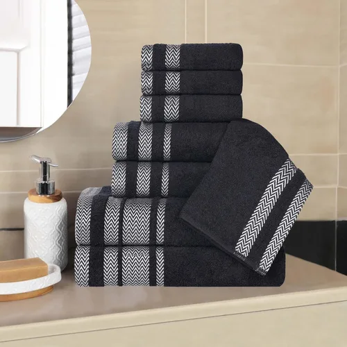 Miniatura 50 de Superior Juego de toallas de algodón de 9 piezas, toallas absorbentes suaves de felpa, artículos esenciales de baño, ducha, lujo, esponjosas