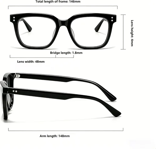 Miniatura 6 de Blue Light Blocking Glasses For Woman, Uv400/Uva/Uvb Protection Tac Lens Square Pc Frame, For Tv, Video, Pc, Phone