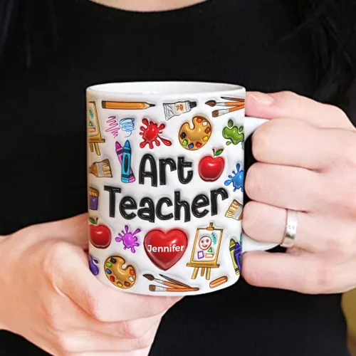Miniatura 4 de Lotacy Regalos del profesor de arte, taza de café impresa 2D modificada para requisitos particulares del profesor de arte con su