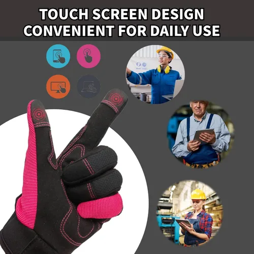 Miniatura 6 de Guantes de trabajo de seguridad para hombres y mujeres, guantes de trabajo utilitarios, guantes de mecánico, guantes de trabajo de patio, ajuste