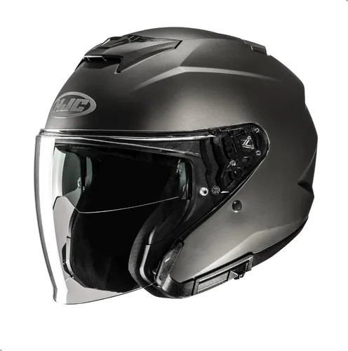 Miniatura 9 de HJC i31 Casco de motocicleta de cara abierta, aprobado por DOT (negro semi plano, XXL)