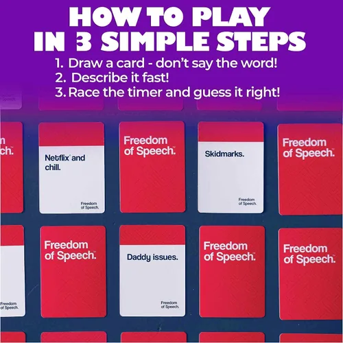Miniatura 3 de QUOKKA Juego de Mesa de Cartas Libertad de Expresión – Desafío de Adivinar la Palabra de Ritmo Rápido – Divertido Juego de Fiesta para Noche