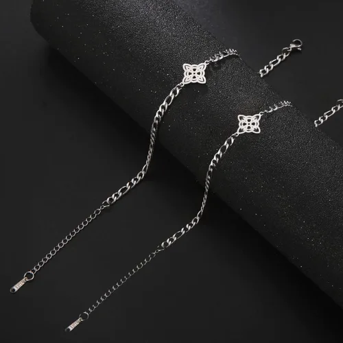 Miniatura 24 de Pulsera de nudo de bruja, nudo celta, símbolo de Wicca pagana, nudo mágico, pulsera de joyería de brujería, pulsera de acero inoxidable ajustable