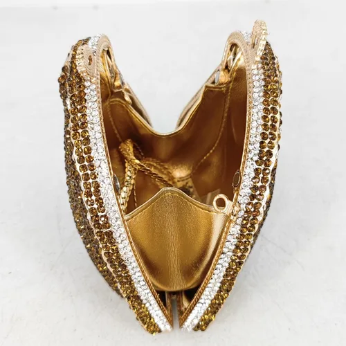 Miniatura 5 de Bolso de mano de cristal para mujer con forma de cabeza de caballo 3D brillante, S
