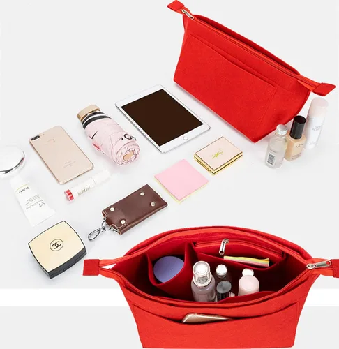 Miniatura 4 de Lckaey Organizador de inserción de bolso para Neverfull pm Shaper bolso organizador kit inserto 1070Claret-S