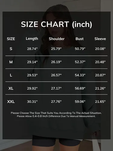 Miniatura 7 de ATHMILE Sudadera de gran tamaño para mujer, cuello redondo, forro polar, manga larga, sudaderas con capucha, tops de otoño, ropa de moda 2025