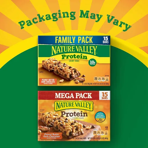 Miniatura 4 de Nature Valley Barras de granola, chocolate amargo con mantequilla de maní, sin gluten, 21.3 oz