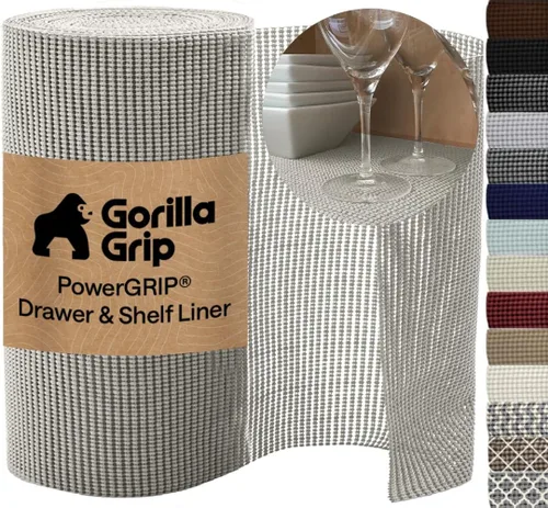 Miniatura 23 de GORILLA GRIP powerGRIP - Forro para estante de cajón y gabinete, agarre grueso y fuerte, forros no adhesivos que protegen armarios de cocina