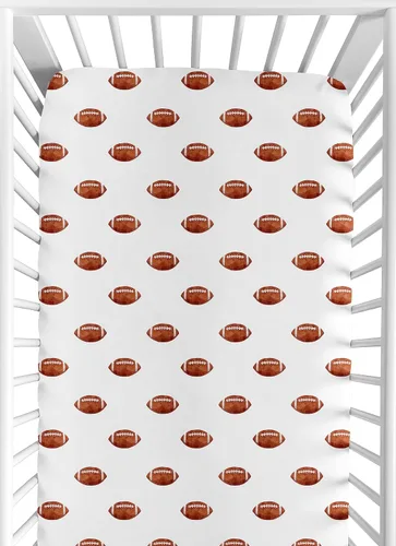 Miniatura 13 de Sweet Jojo Designs Sábana bajera ajustable para cuna (tema deportivo vintage) para niños, recién nacidos/bebés, patios de juegos, cunas portátiles
