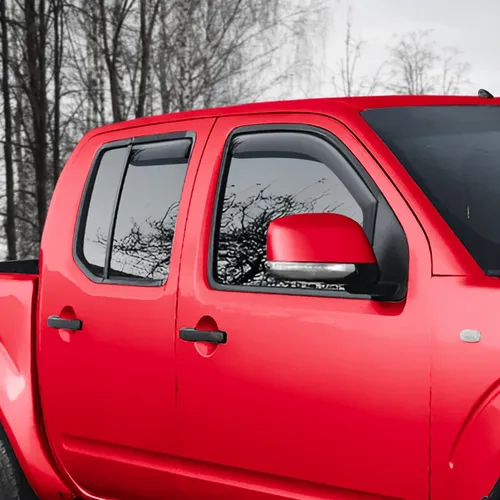 Miniatura 2 de Voron Glass Protectores de lluvia extra duraderos en canal para camiones Nissan Frontier 2005-2021 Crew Cab, deflectores de ventana, viseras