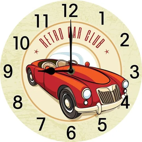 Miniatura 6 de Reloj de pared retro para automóvil, reloj de pared clásico para automóvil, regalo para decoración de cuevas de hombre, regalo para hombres, marido