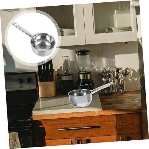 Miniatura 6 de CALLARON Cucharón de baño de acero inoxidable con mango de cucharón de agua para cocina, cucharón de sopa de metal, cuchara de agua, taza de champú