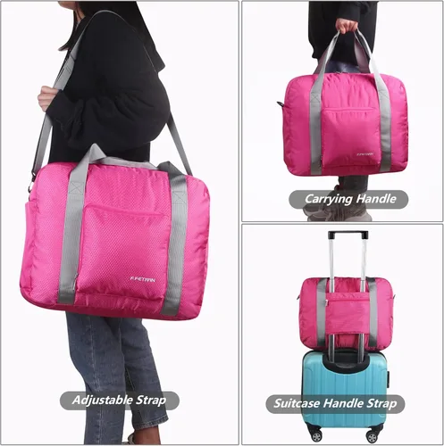 Miniatura 5 de F.FETIVIN Bolsa de viaje para artículos personales de 18 x 14 x 8 pulgadas para Spirit Airlines, bolsa de lona ligera impermeable para gimnasio