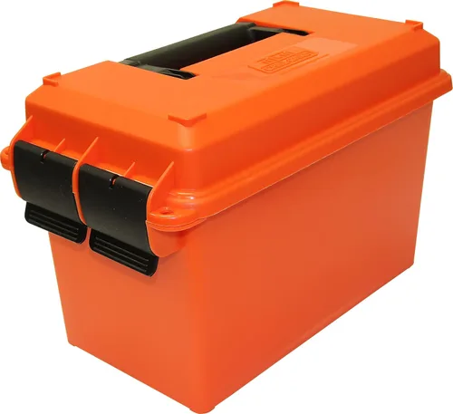 MTM AC50C Ammo Can, 50 Caliber, Field Boxes, Lockable Storage Box with Handle, Water and Dust Resistant, Secures Hunting Gear, Supplies, and Naranja